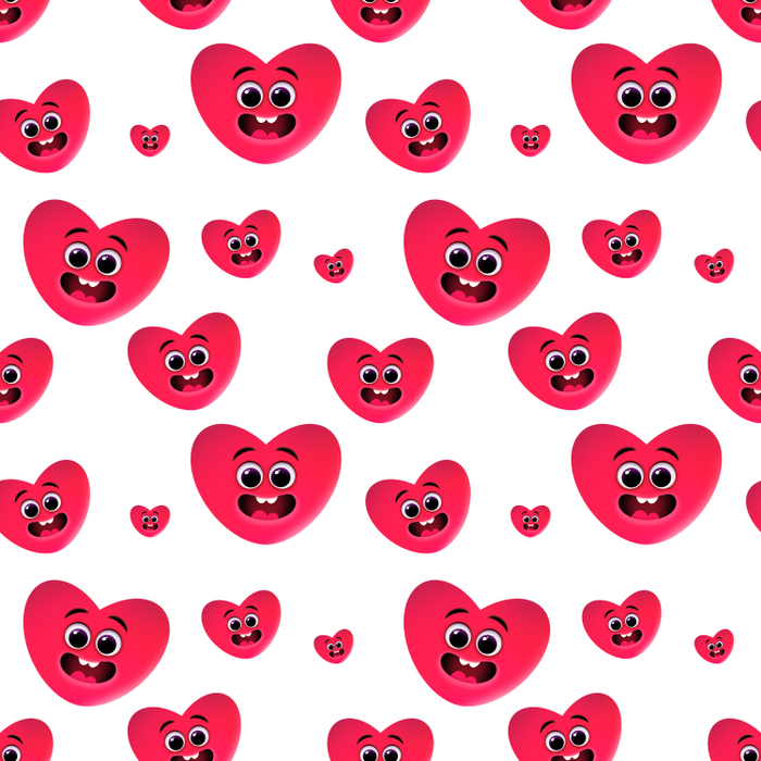 Бесшовный паттерн Сердца