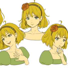 Дизайн портретов аниме девушек