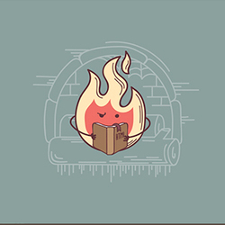 Fire and book