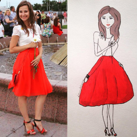 Красная юбочка