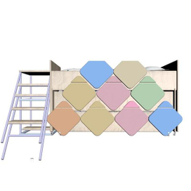 выдвижная кровать трех ярусная для спальной комнаты в детском саду