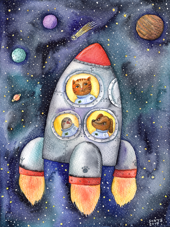 Космонавты