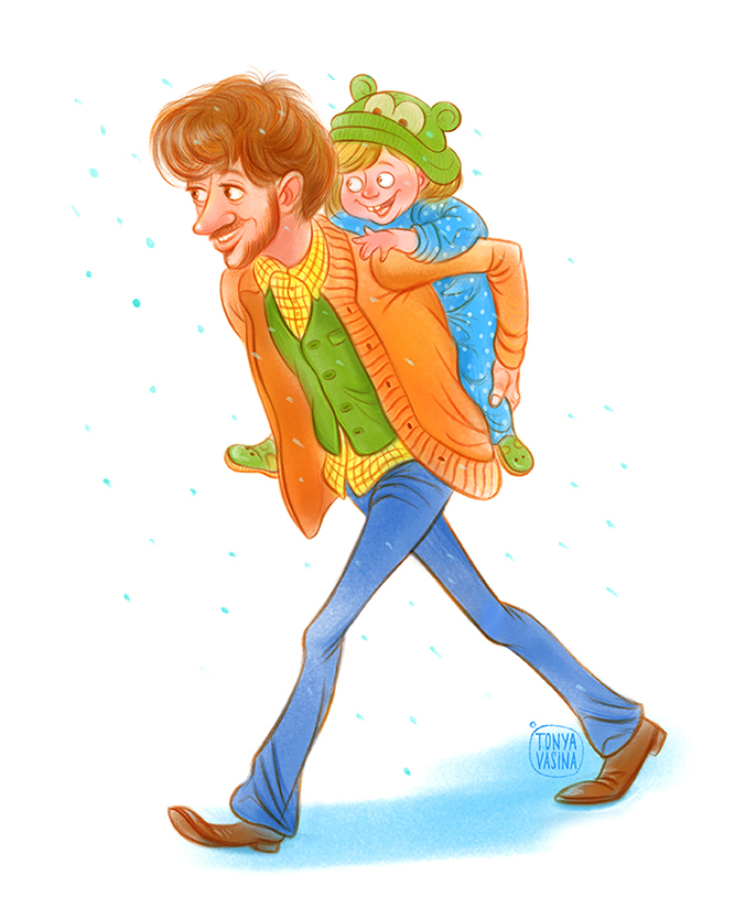 С первым снегом, дорогая доча!