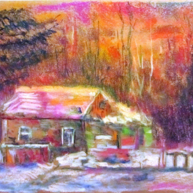 Закат в деревне