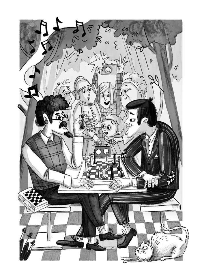 К рассказу А. Лапшина "Музыкальные Шахматы"