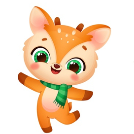 Милые зверята Олененок и Динозаврик