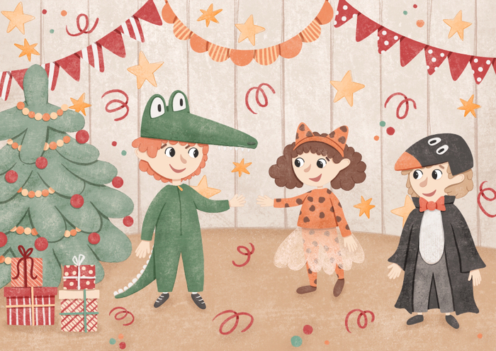 Иллюстрация Новогодний маскарад