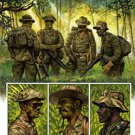 Страница комикса "На тропе Хо Ши Мина"