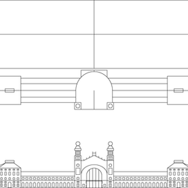 Главный ЖД вокзал Праги, отрисовка по фото