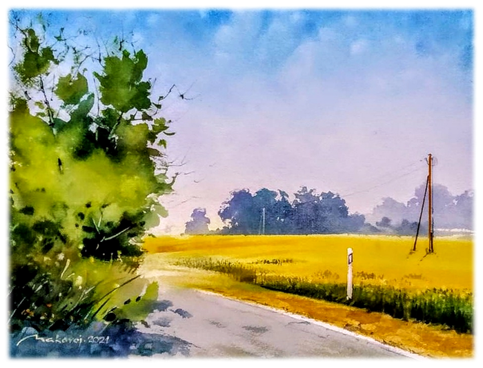 ,,Поля где ярко цветет рапс,,