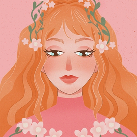 Иллюстрация с женским портретом