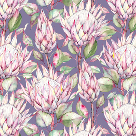 Протеа. Бесшовный паттерн.