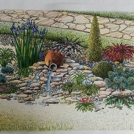 Видовой рисунок для ландшафтного проекта