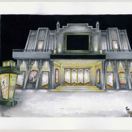 эскиз декорации вручения номинации "Музыкальное сердце театра" реж. Е.Дружинин