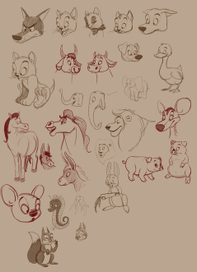 Зверушки. Набросок.