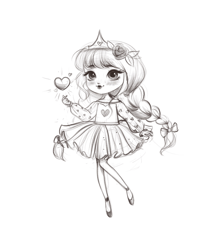 Скетч принцесса