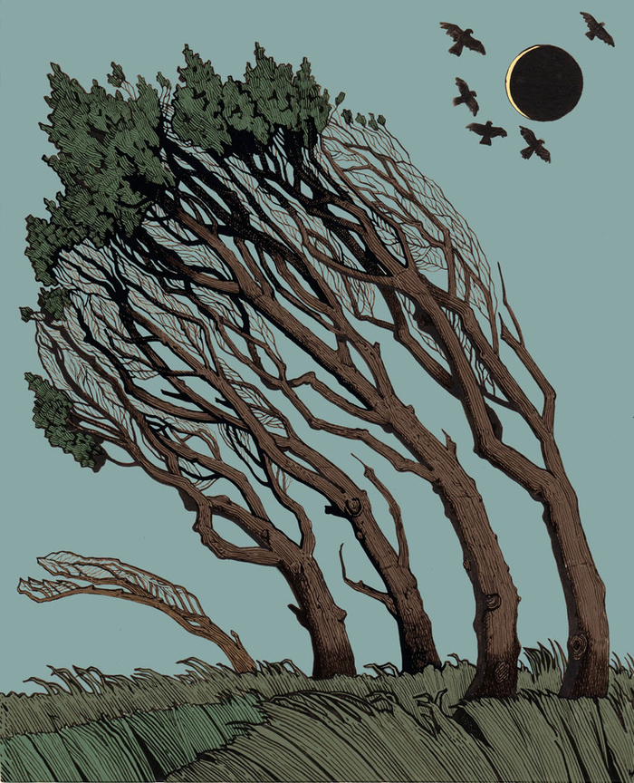 Слово о полку Игореве. Буря. Полосная иллюстрация.