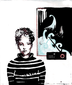 свитер в полоску