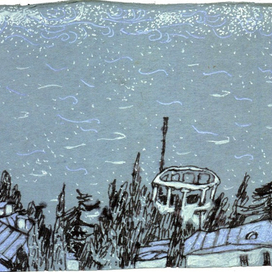 снег над морем