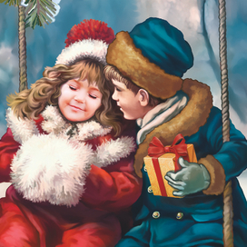 иллюстрации для новогодней коробки