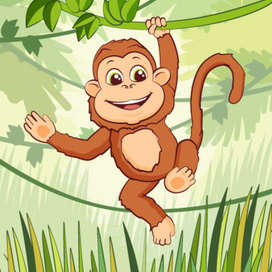 Веселая обезьянка