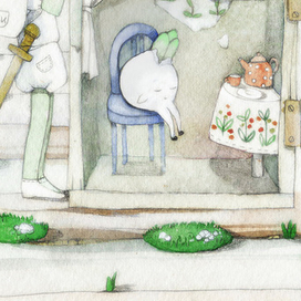 Виви любит играть в прятки.