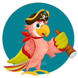 Попугай - капитан пиратов