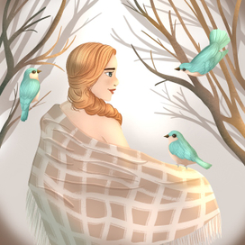 Девушка в лесу