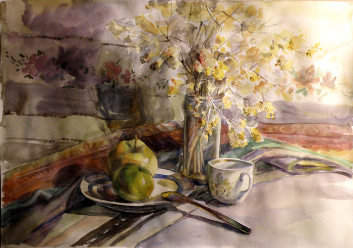 Натюрморт с полевыми цветами