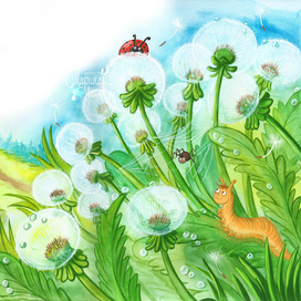 Разворот для книги "Ежик по имени Одуванчик"