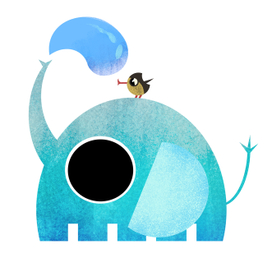 Слон и птичка