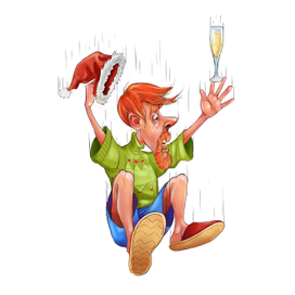 The unexpected end of New year celebration/ Неожиданный конец праздничных дней