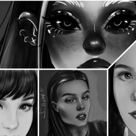 портреты в чб