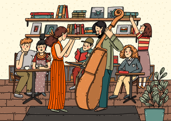 Открытка для кофейни