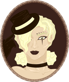 Винтажный портрет красивой девушки блондинки циркачки