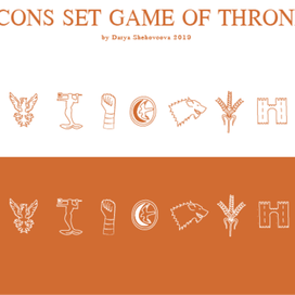 Icons set game of thrones