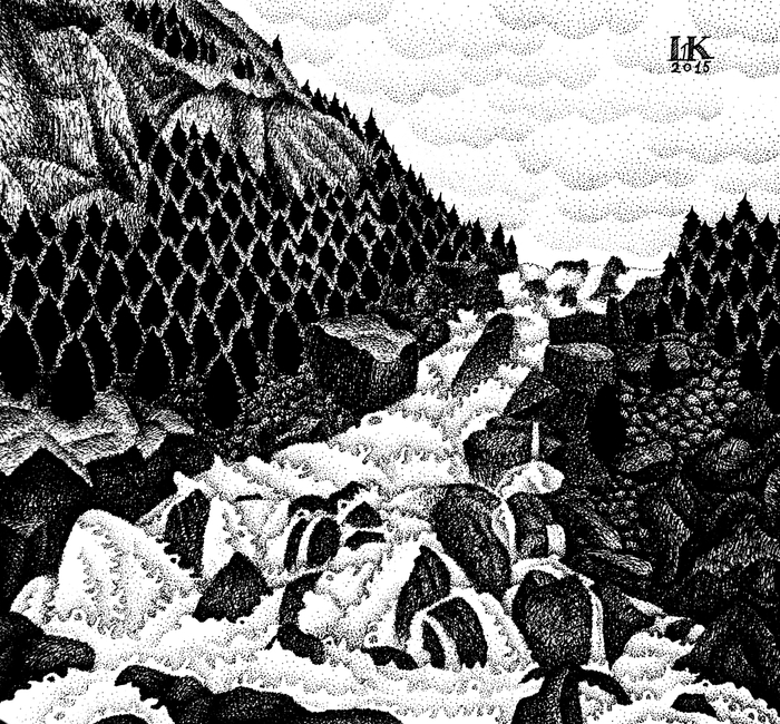 Водопад Учар. Река Чульча. Алтай.