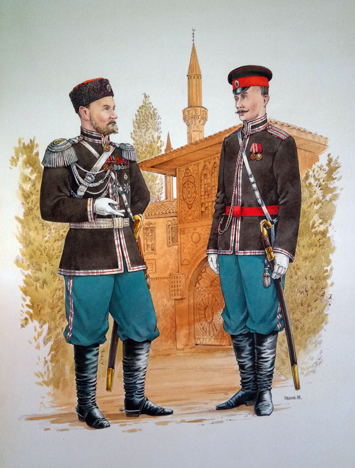 Штаб-офицер и обер-офицер Крымского дивизиона 1882 - 1893 г.