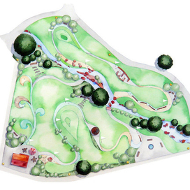 План площадки для гольфа, автор проекта Seelig und Partner