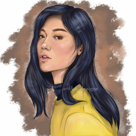  Digital портрет, цифровой портрет девушки