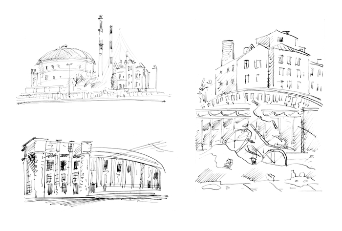 Иллюстрация к поэтическому сборнику Инги Павловой "Обводный романс"