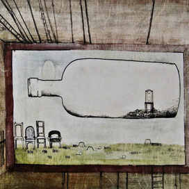 Эскиз декораций к пьесе Б.Шоу "Дом, где разбиваются сердца"