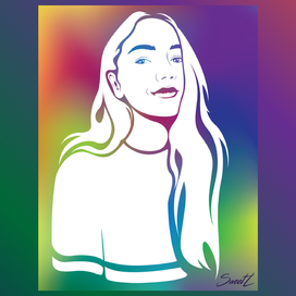 Vector Portrait (flip-flop style)