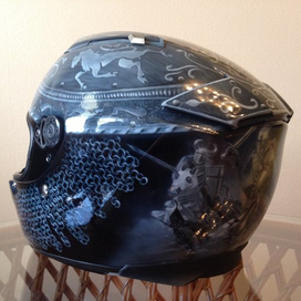 Аэрография на мотошлеме