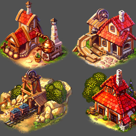 МУЛЬТЯШНАЯ СЕРИЯ. - 4 домика.