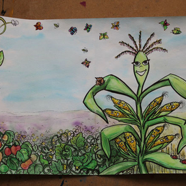 Исходник басни "Хвалькувата кукурудза" стр.9