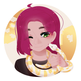 Портрет девочки со змейкой