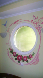 Роспись стены. Акрил.