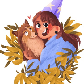 Волшебница с собакой