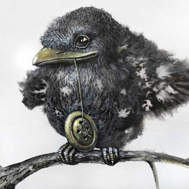 Галчонок и деревянная пуговица